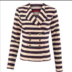 NWT Cabi Striped Cruise Jacket,  Sz 10